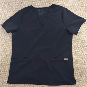 FIGS Women's Casma Dark Harbor V-Neck Top